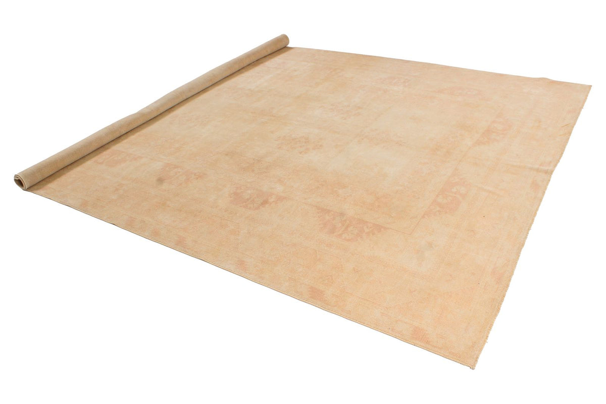 8x11 Beige and Rust Turkish Milas Rug