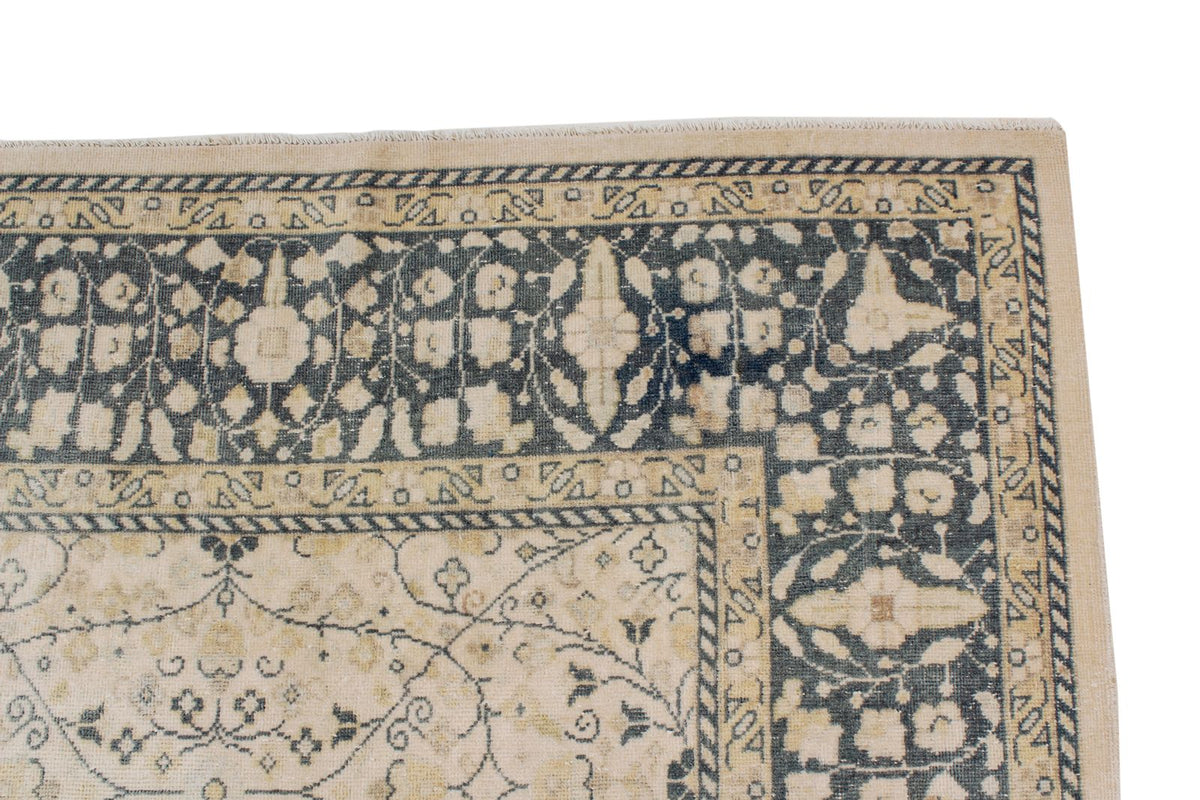 8x12 Beige and Blue Turkish Traditional Rug