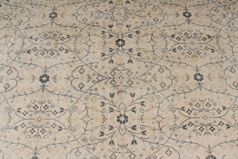 8x12 Beige and Blue Turkish Traditional Rug
