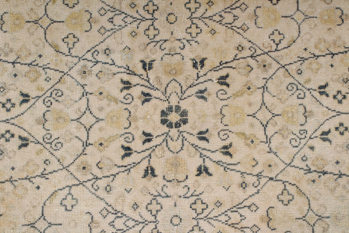 8x12 Beige and Blue Turkish Traditional Rug