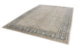 8x12 Beige and Blue Turkish Traditional Rug