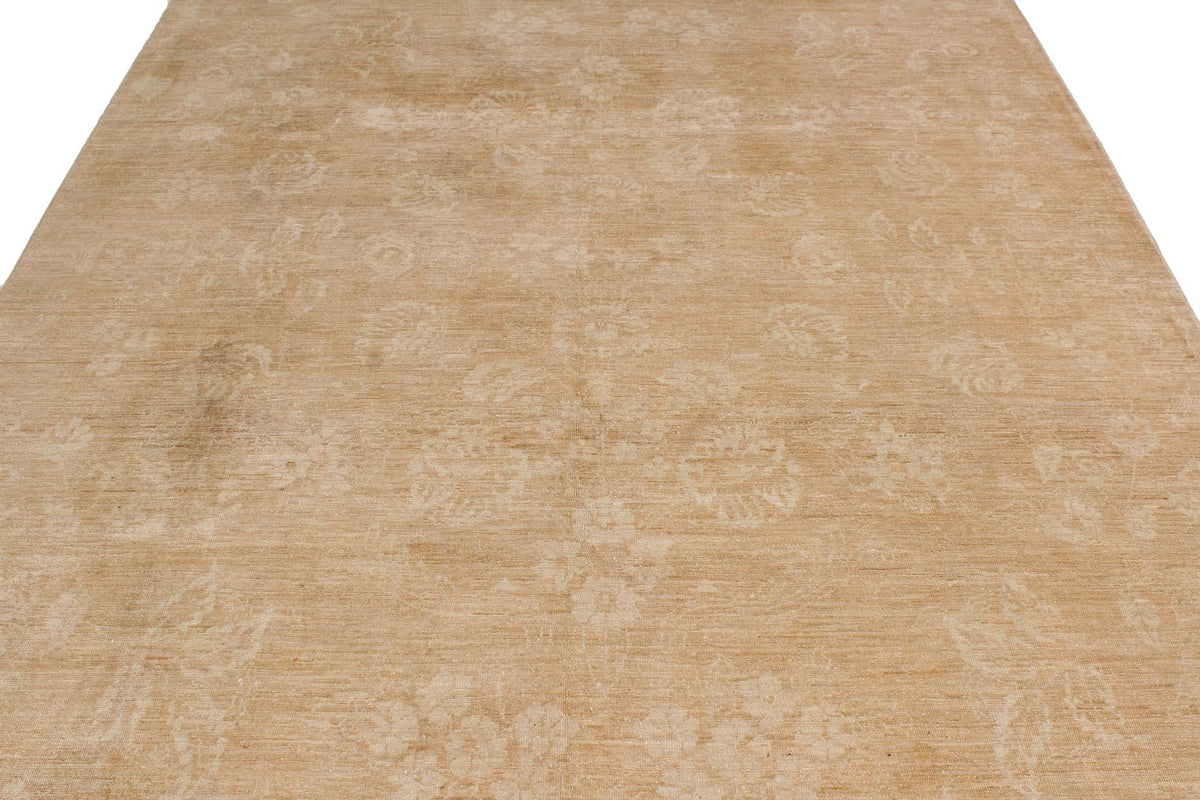 7x10 Beige Turkish Oushak Rug