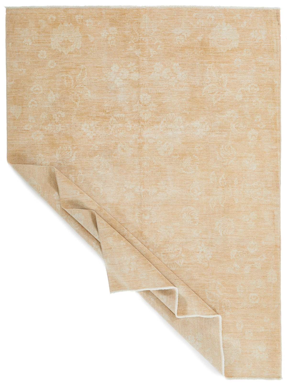 7x10 Beige Turkish Oushak Rug
