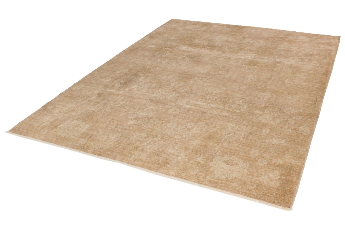 7x10 Beige Turkish Oushak Rug