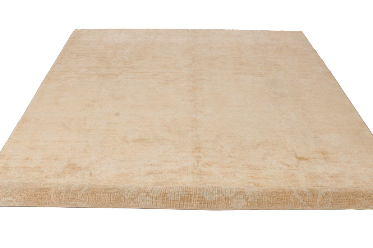 7x10 Beige Turkish Oushak Rug
