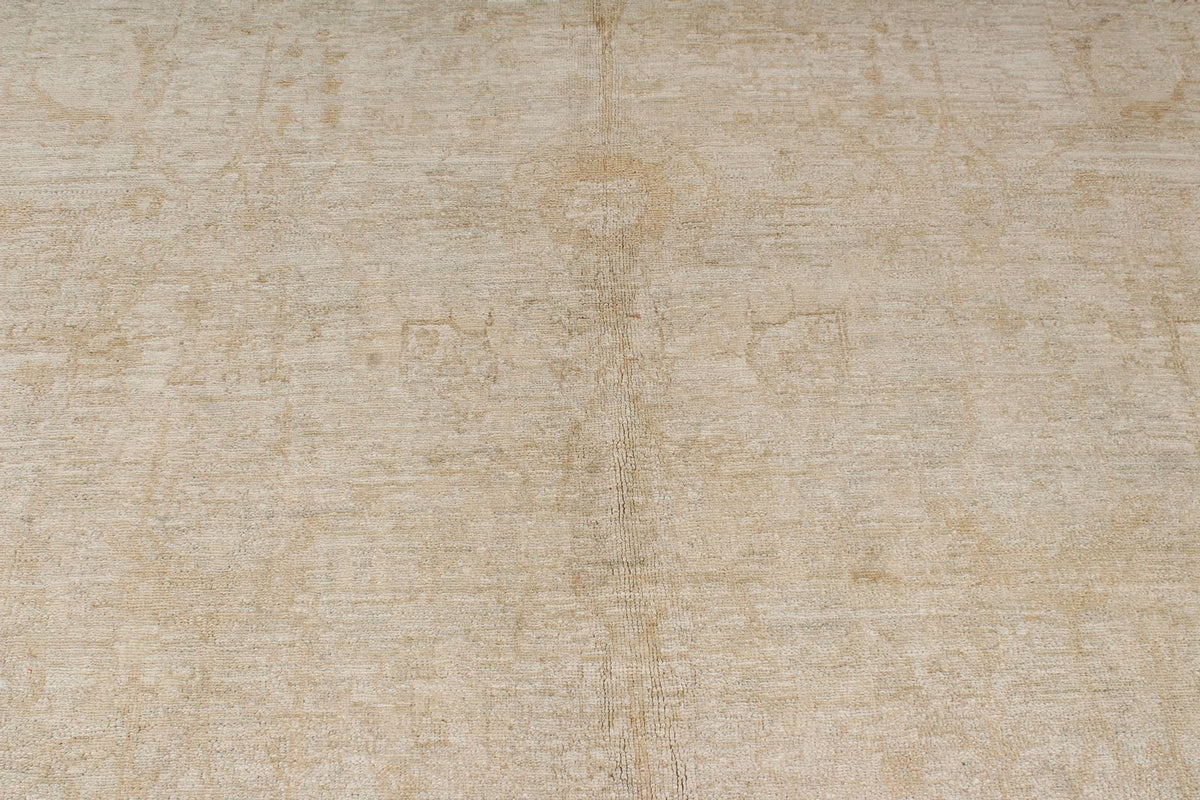 9x12 Beige Turkish Oushak Rug