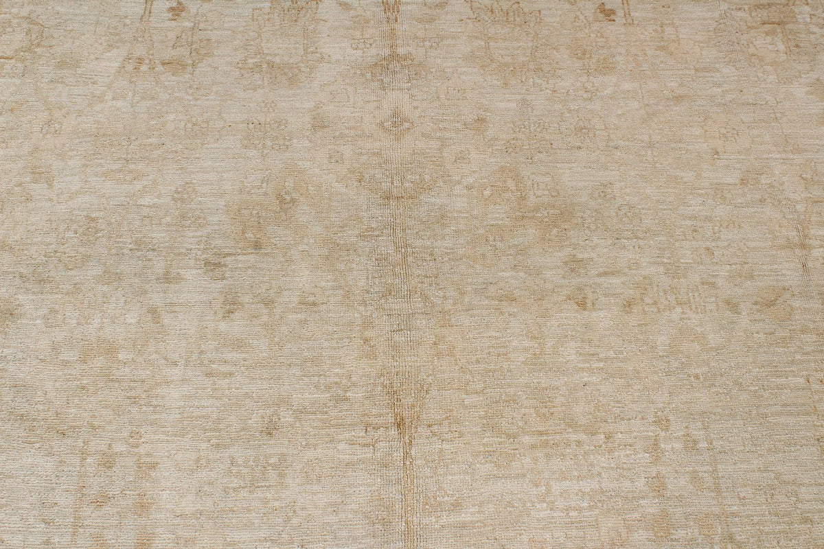 9x12 Beige Turkish Oushak Rug
