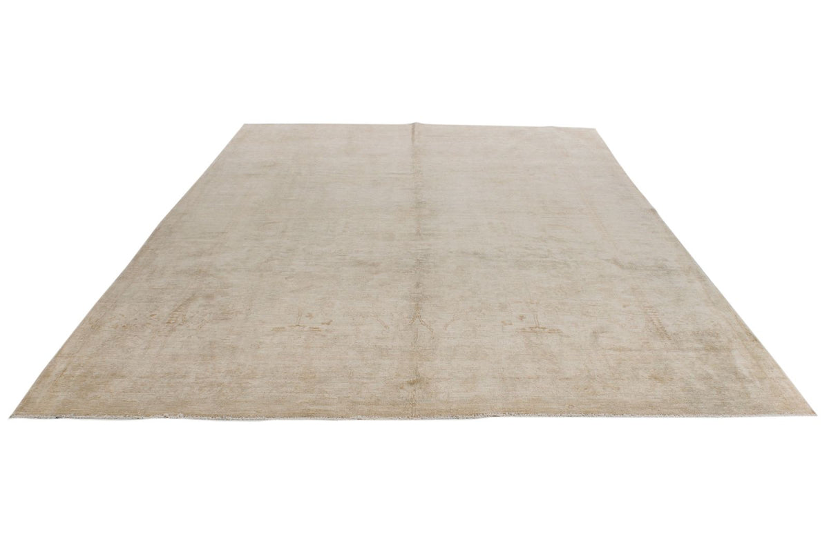 9x12 Beige Turkish Oushak Rug