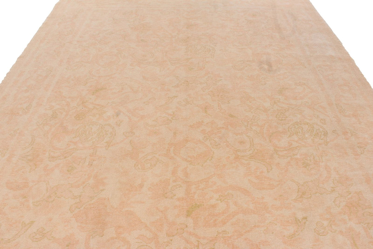 9x11 Beige and Rust Turkish Oushak Rug