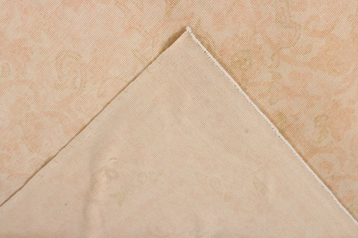 9x11 Beige and Rust Turkish Oushak Rug