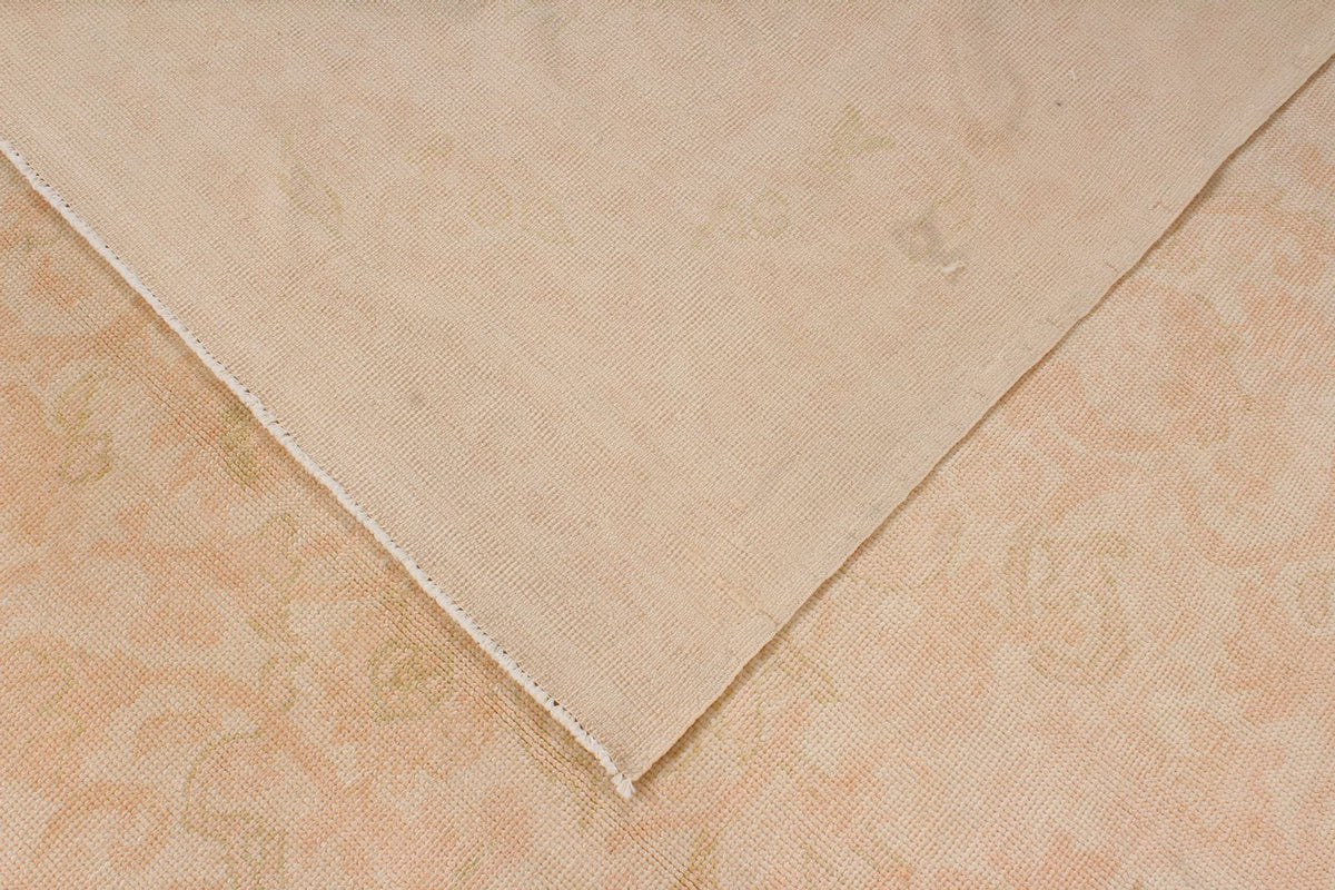 9x11 Beige and Rust Turkish Oushak Rug