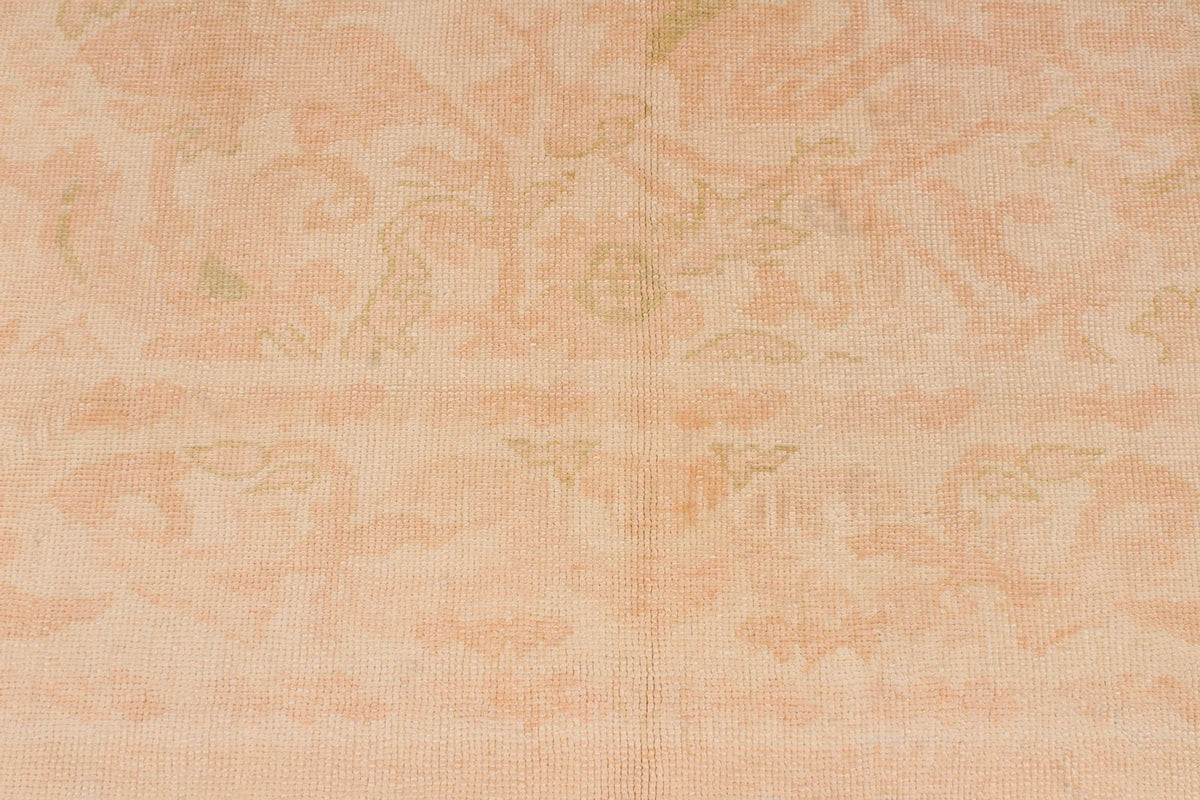 9x11 Beige and Rust Turkish Oushak Rug