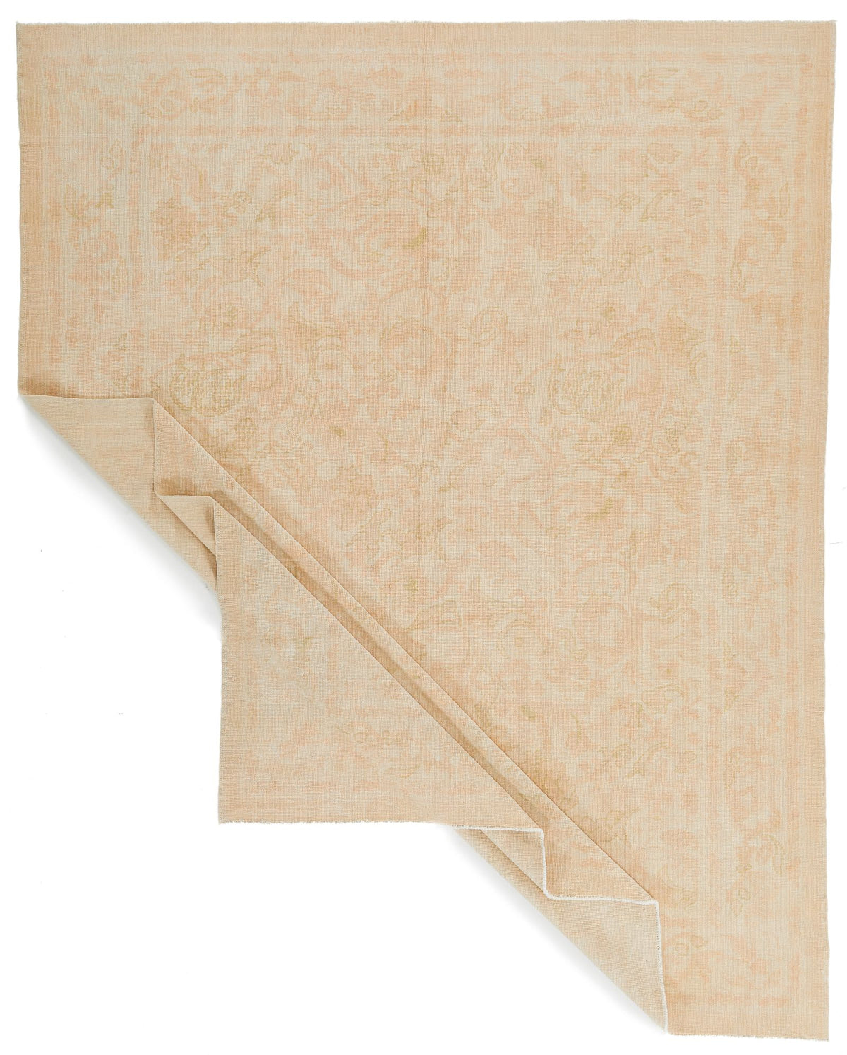 9x11 Beige and Rust Turkish Oushak Rug