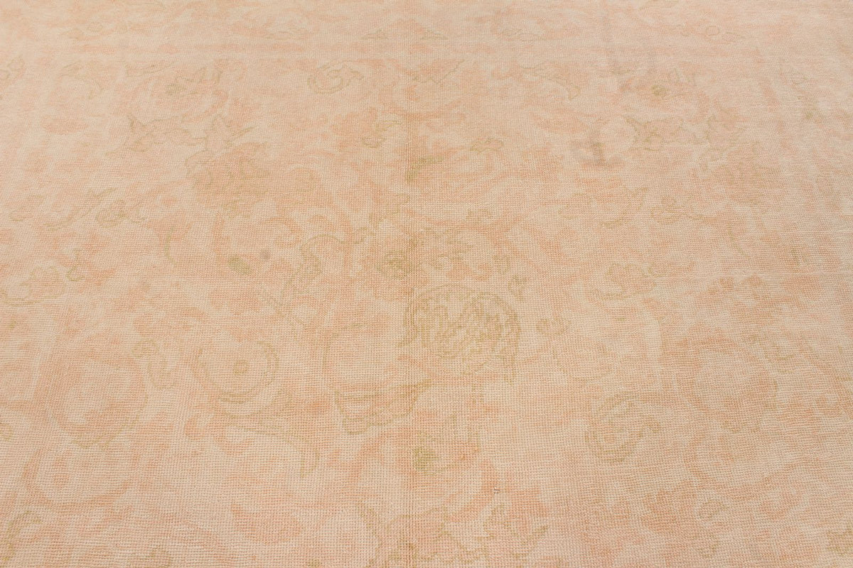 9x11 Beige and Rust Turkish Oushak Rug