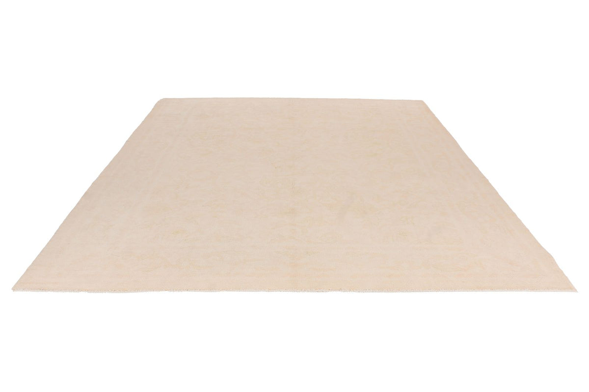 9x11 Beige and Rust Turkish Oushak Rug