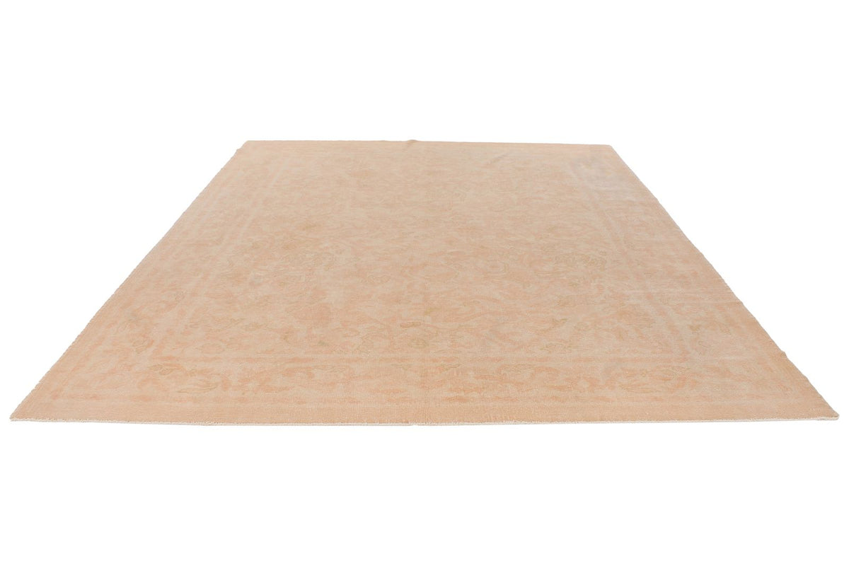 9x11 Beige and Rust Turkish Oushak Rug