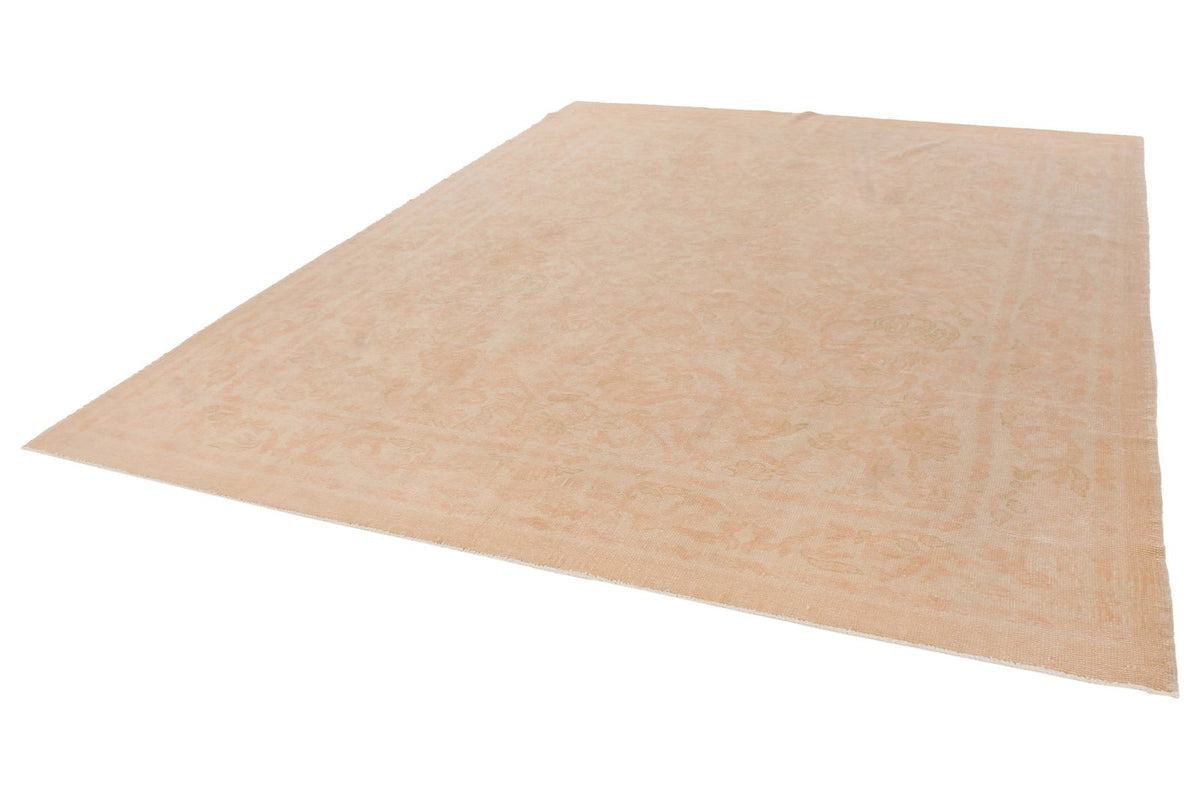 9x11 Beige and Rust Turkish Oushak Rug