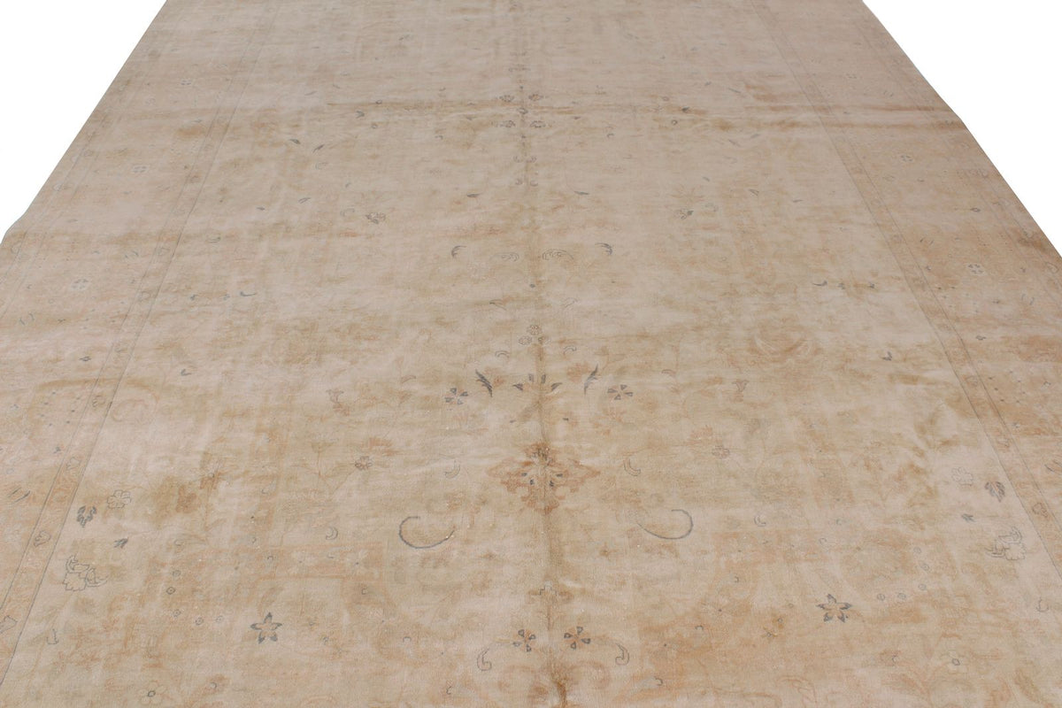 9x18 Beige and Rust Persian Traditional Runner