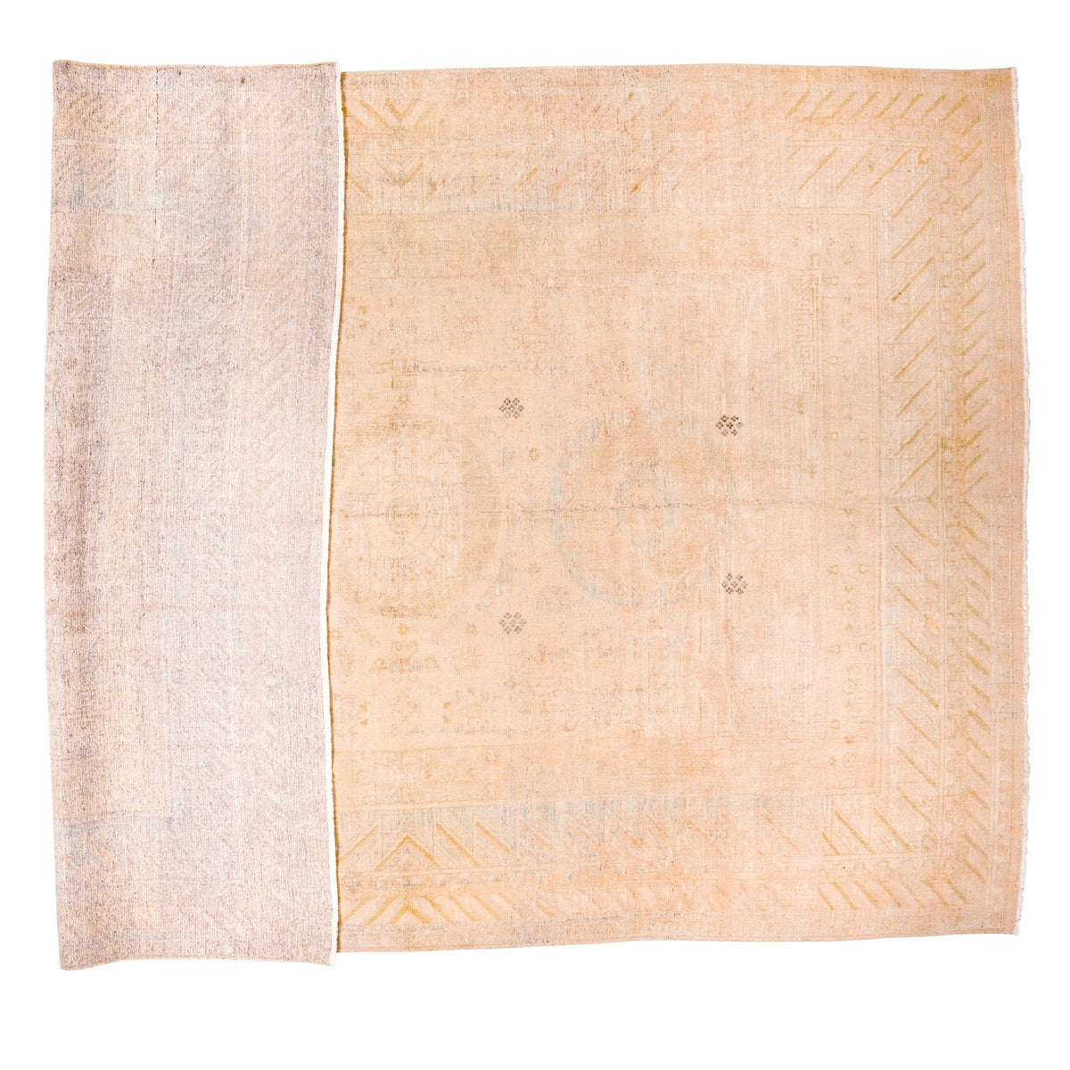 10x14 Beige Turkish Tribal Rug