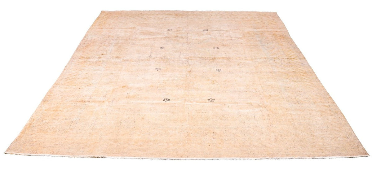 10x14 Beige Turkish Tribal Rug