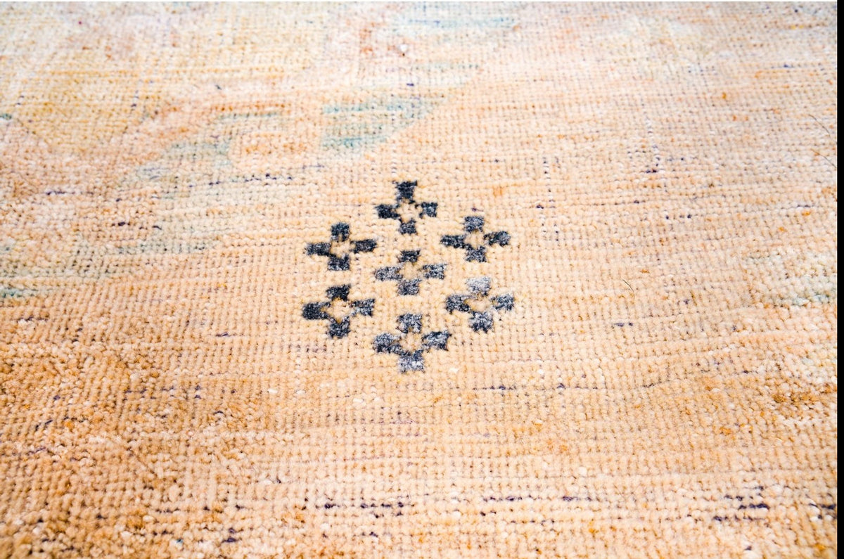 10x14 Beige Turkish Tribal Rug