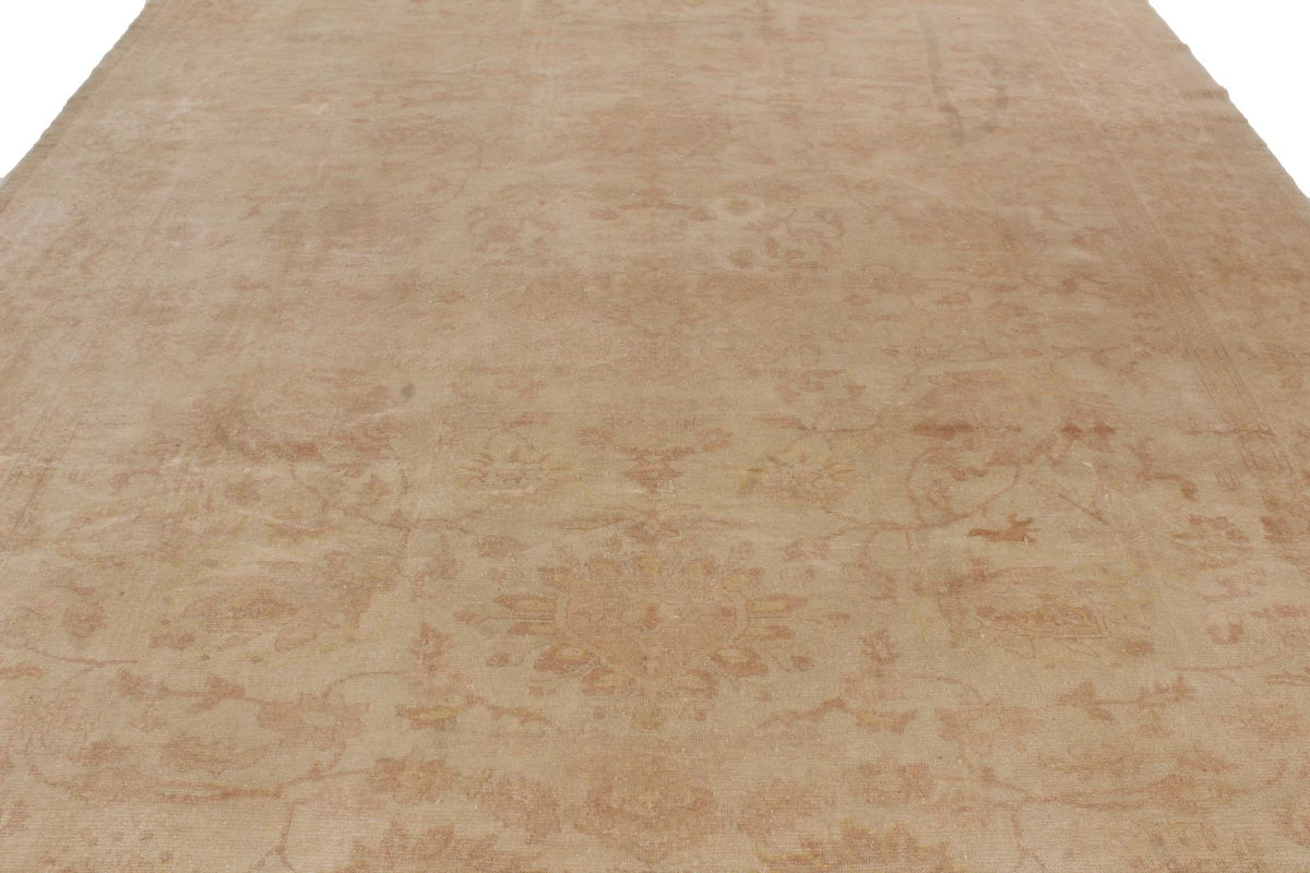 10x12 Beige and Rust Turkish Traditional Rug