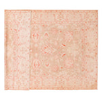 Vintage Handmade 6x9 Beige and Rust Anatolian Turkish Oushak Distressed Area Rug