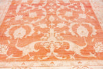 8x10 Rust and Beige Turkish Oushak Rug