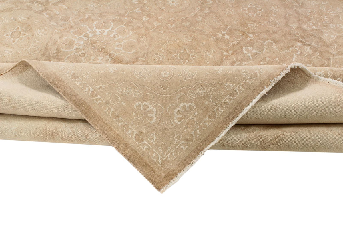 8x10 Beige and Brown Turkish Oushak Rug