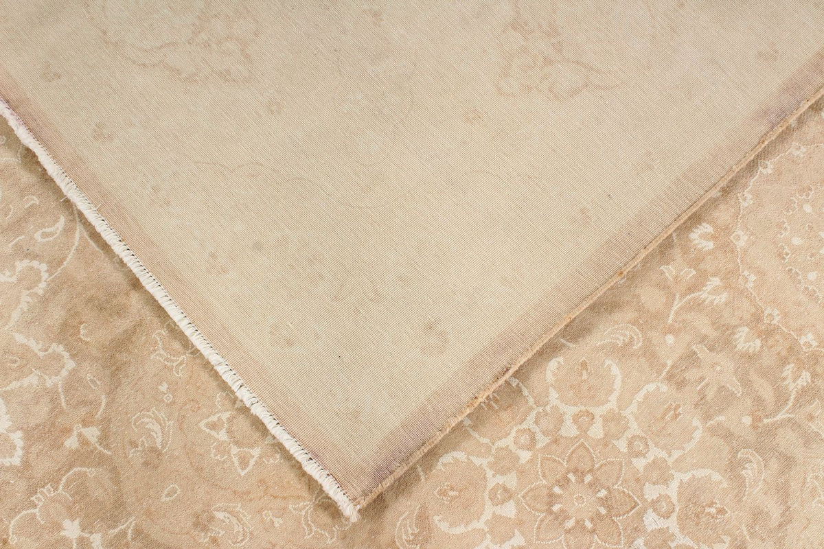 8x10 Beige and Brown Turkish Oushak Rug