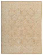 8x10 Beige and Brown Turkish Oushak Rug