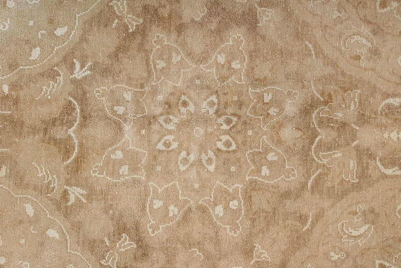 8x10 Beige and Brown Turkish Oushak Rug
