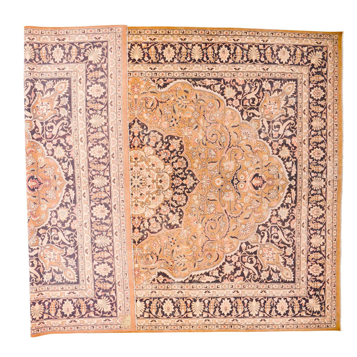 10x14 Beige and Black Persian Rug