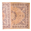 Vintage Handmade 10x14 Beige and Black Persian Kashan Distressed Area Rug