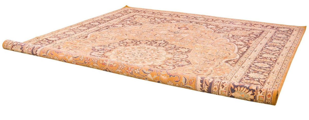 10x14 Beige and Black Persian Rug
