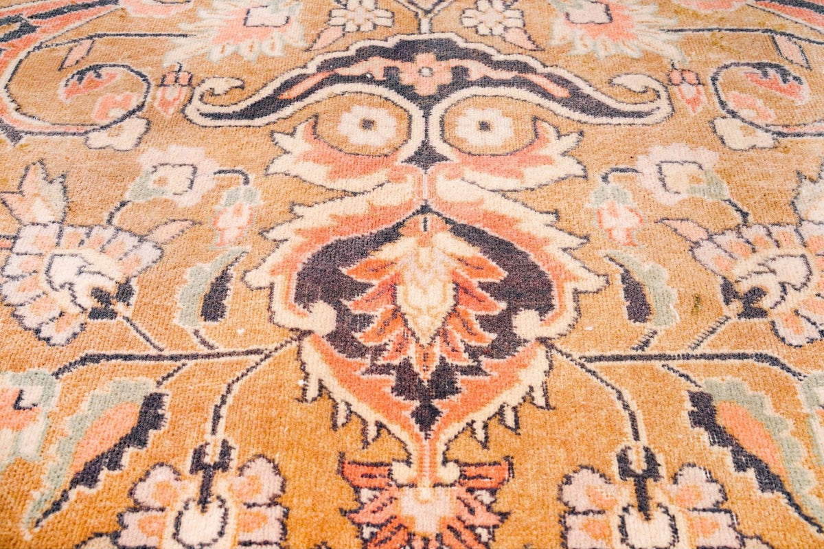 10x14 Beige and Black Persian Rug