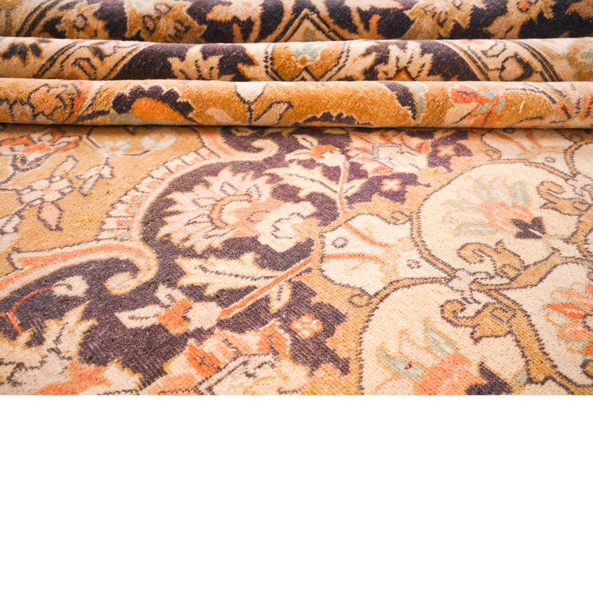 10x14 Beige and Black Persian Rug