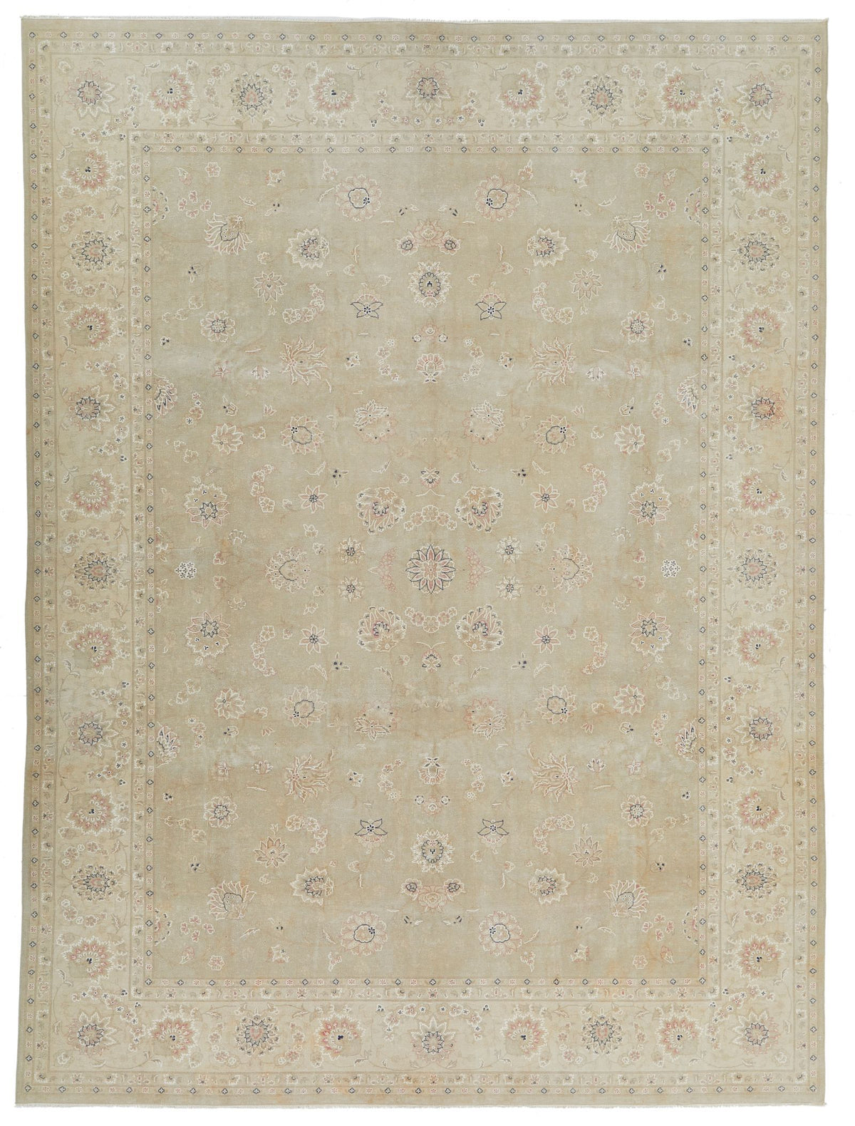 9x12 Navy and Brown Turkish Traditional Rug