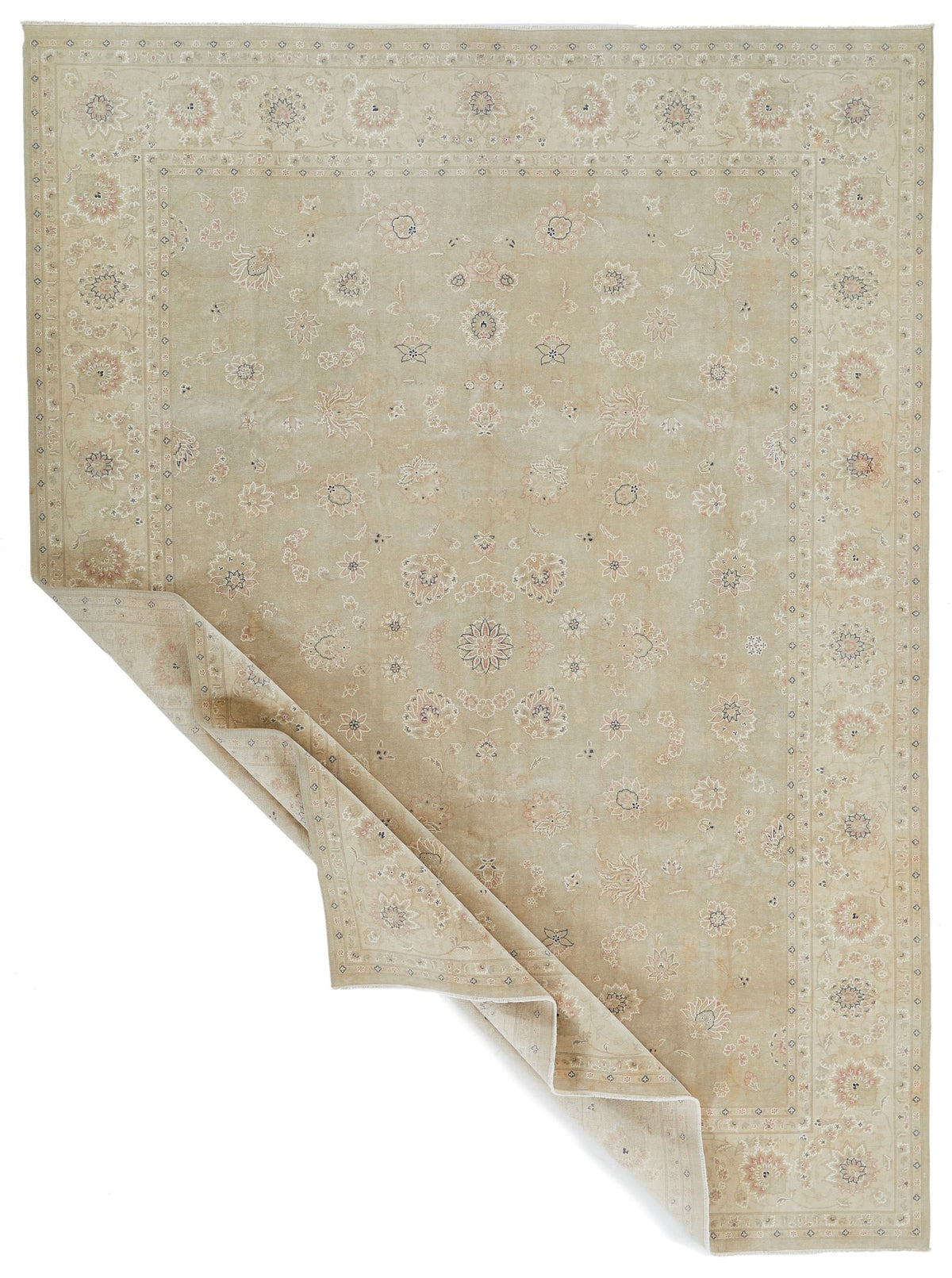 9x12 Navy and Brown Turkish Traditional Rug