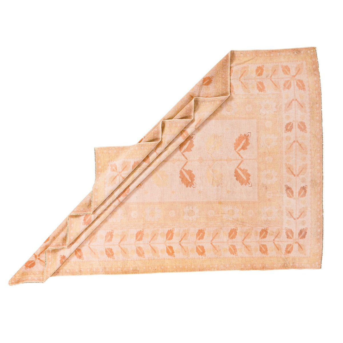 6x9 Beige and Rust Traditional Rug