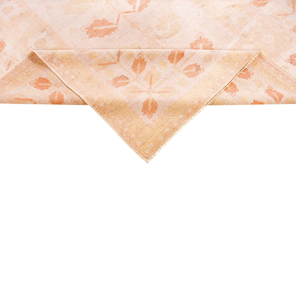 6x9 Beige and Rust Traditional Rug