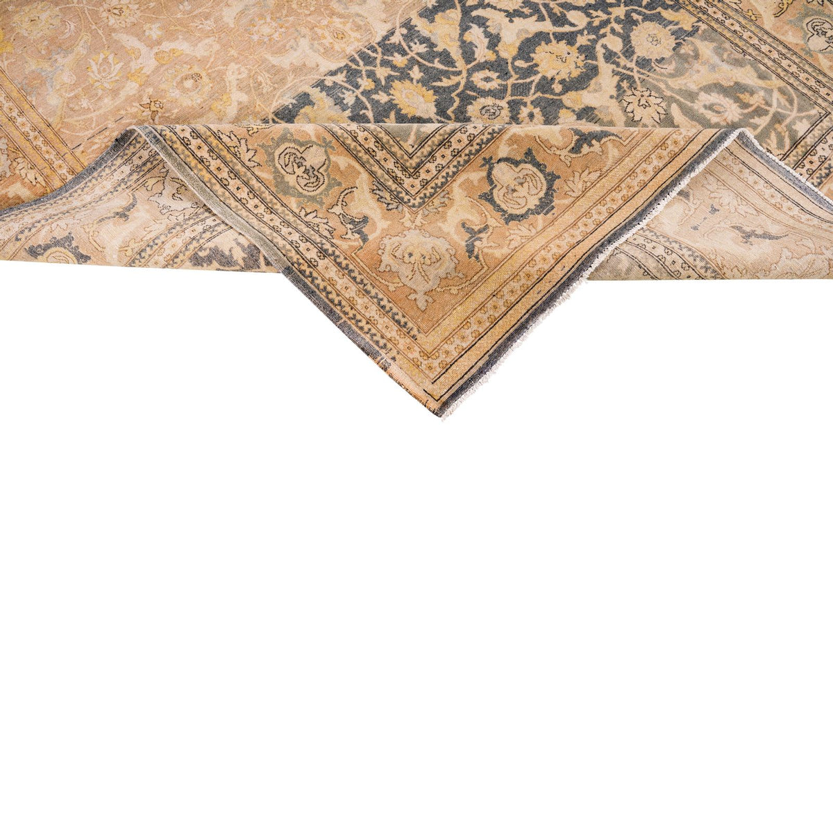 5x8 Beige and Blue Persian Traditional Rug