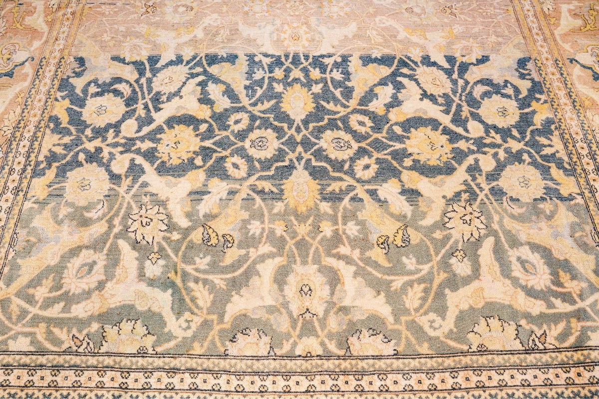 5x8 Beige and Blue Persian Traditional Rug
