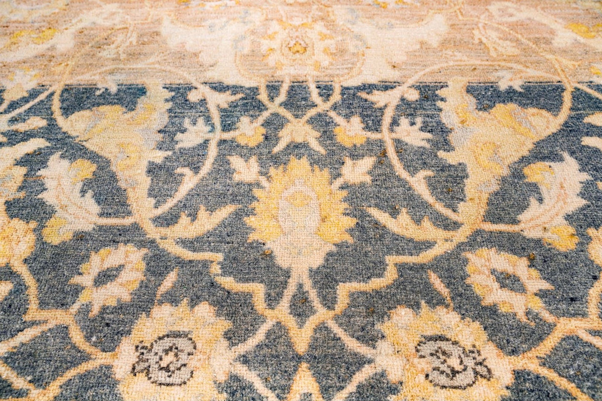 5x8 Beige and Blue Persian Traditional Rug