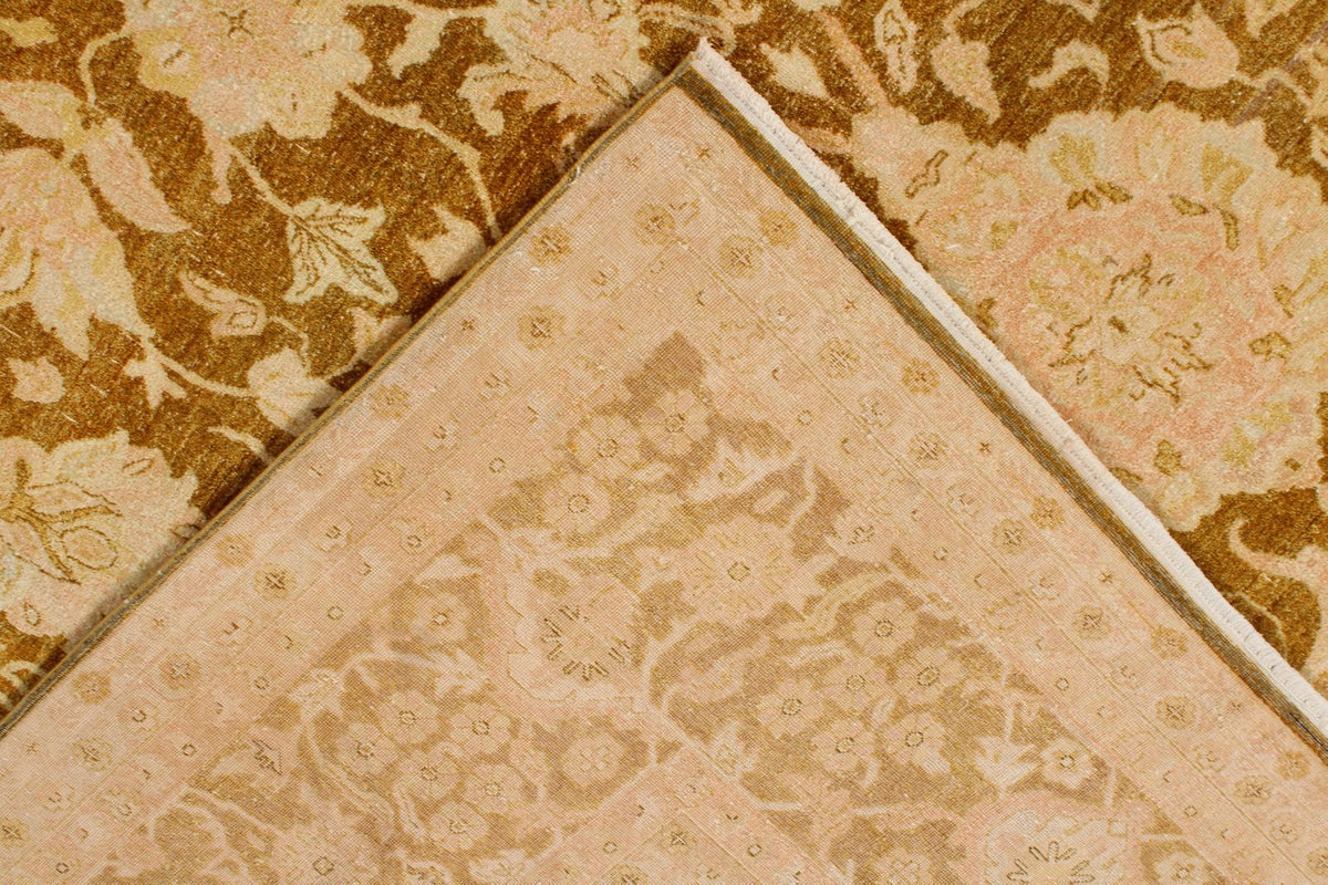 9x12 Yellow and Beige Turkish Oushak Rug