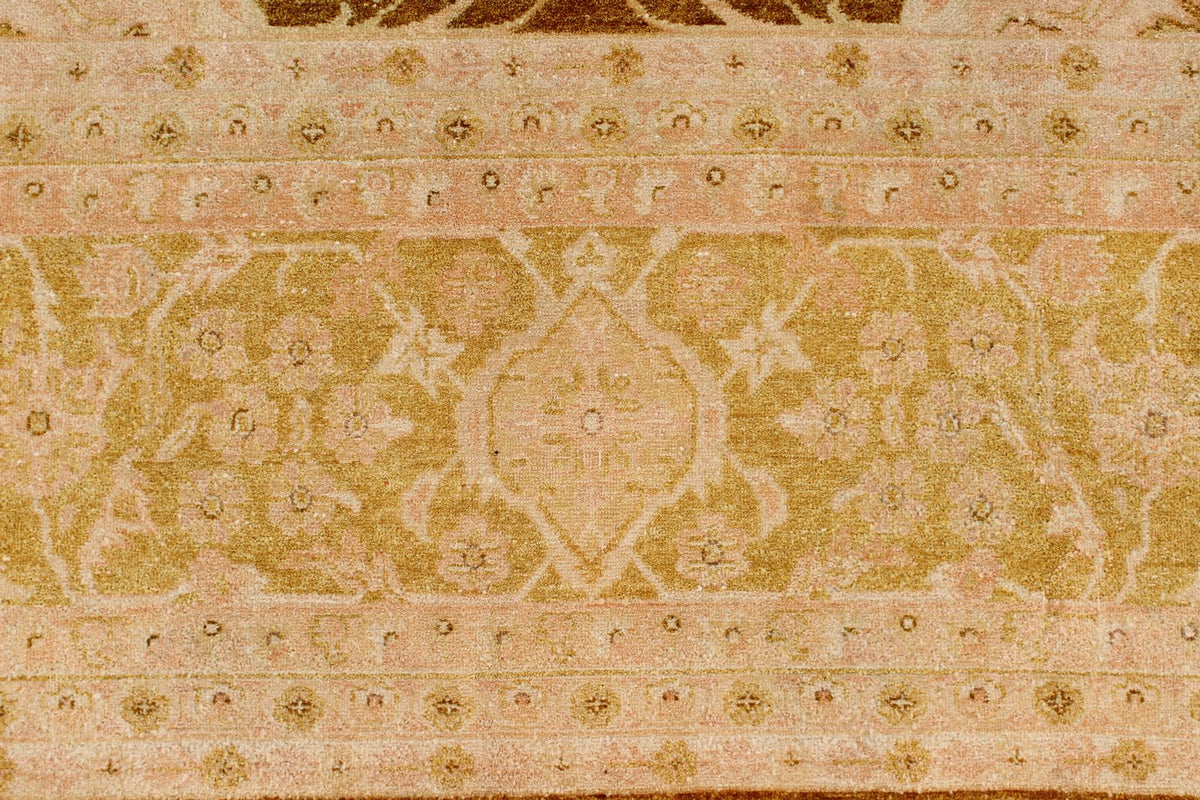 9x12 Yellow and Beige Turkish Oushak Rug