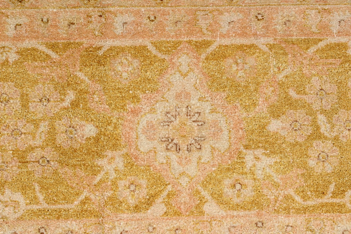 9x12 Yellow and Beige Turkish Oushak Rug