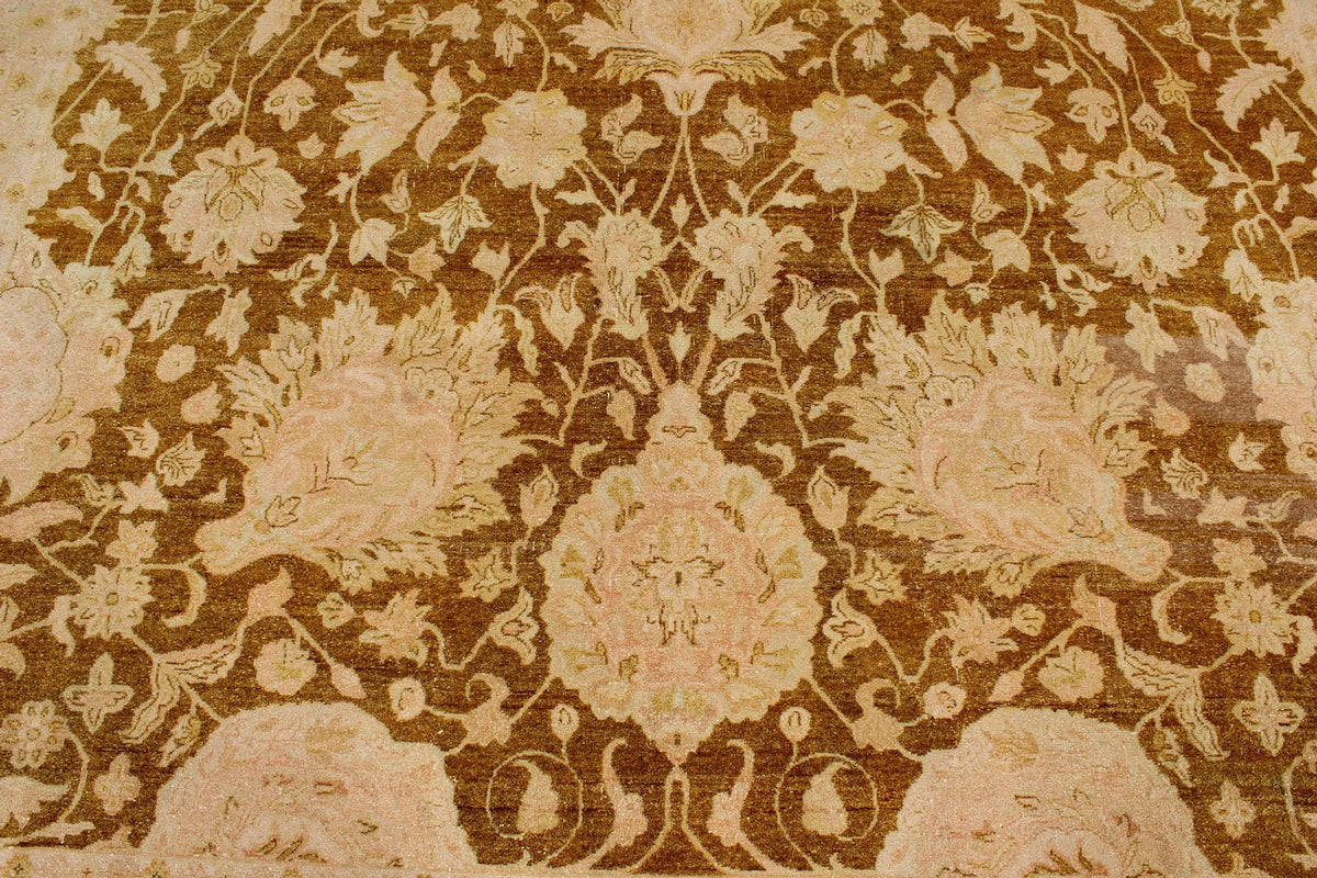 9x12 Yellow and Beige Turkish Oushak Rug