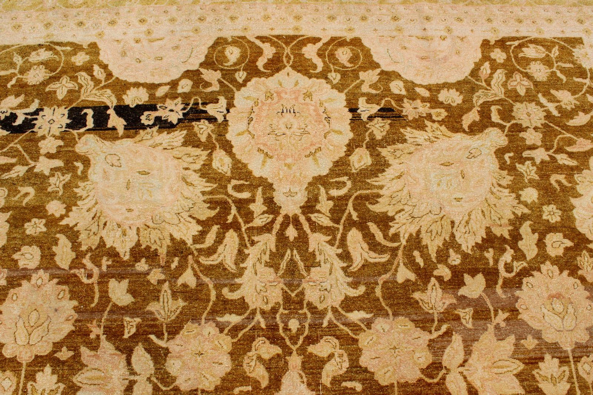 9x12 Yellow and Beige Turkish Oushak Rug