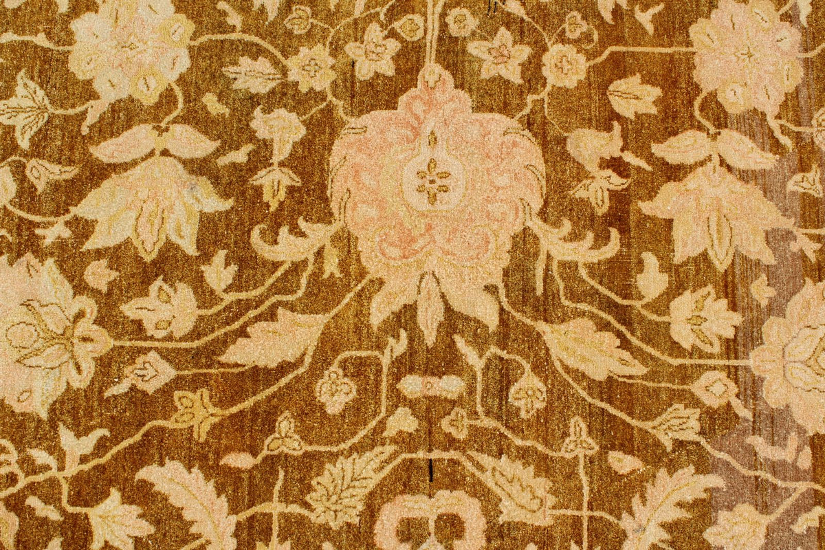 9x12 Yellow and Beige Turkish Oushak Rug